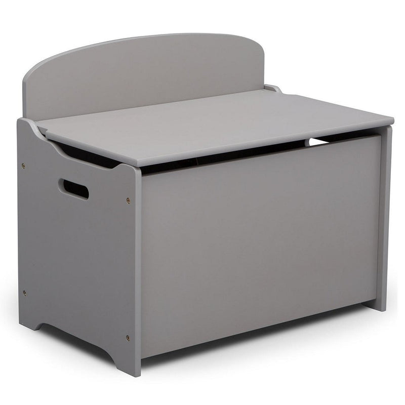 Load image into Gallery viewer, Delta children children tb83460gn-026 houten opbergkist met rugleuning grijs
