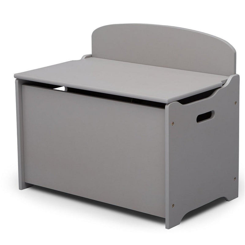 Load image into Gallery viewer, Delta children children tb83460gn-026 houten opbergkist met rugleuning grijs
