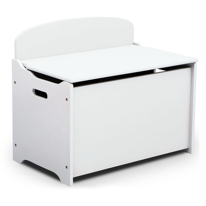 Load image into Gallery viewer, Delta children tb83460gn-130 houten opbergkist met rugleuning wit
