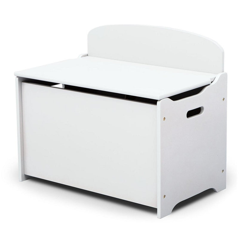 Load image into Gallery viewer, Delta children tb83460gn-130 houten opbergkist met rugleuning wit
