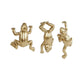 Cosydecor beeld kikker polystone 6,5x8cm goud