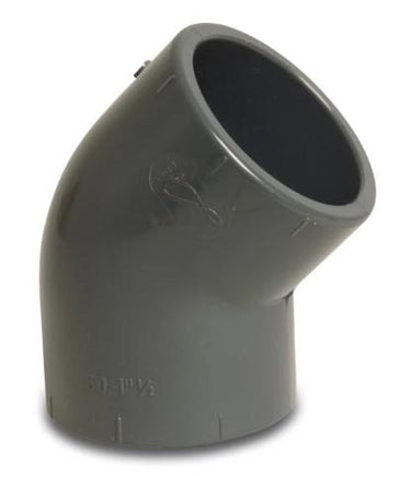 Pvc knie 25mm 45° 16 bar kiwa