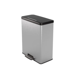 Curver decobin pedaalemmer 65l zilver metallic