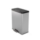 Curver decobin pedaalemmer 65l zilver metallic