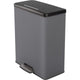 Curver decobin duo prullenbak - 26l + 26l - rechthoekig - grijs