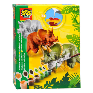 Ses gipsgieten en schilderen triceratops