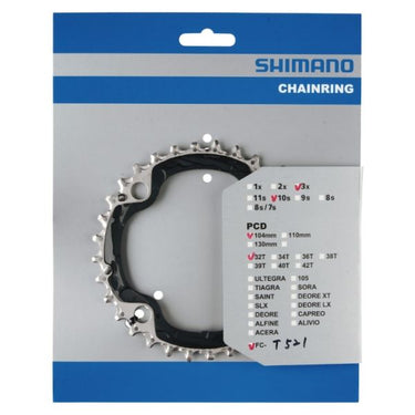 Shimano kettingblad deore 10v 32t y1nl98010 m610 zwart