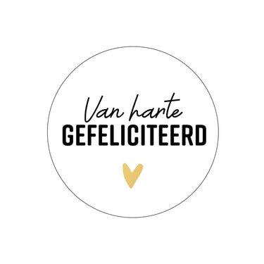 Kassaplan stickers van harte gefeliciteerd ã˜40mm rol a 250 stuks