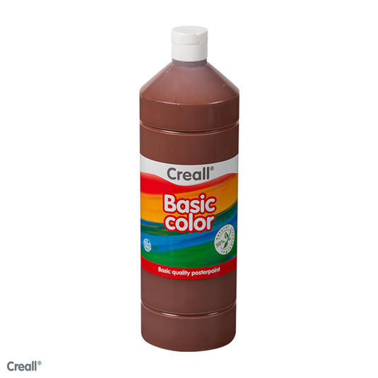 Creall plakkaatverf donkerbruin 500 ml