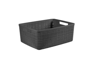 Curver jute mandje m 12 liter donkergrijs 36x28x14,5cm