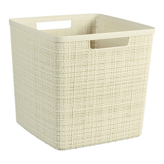 Curver jute mandje cube 17l offwhite