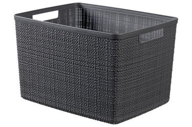 Curver jute mandje l 20 liter donkergrijs 36x28x23cm