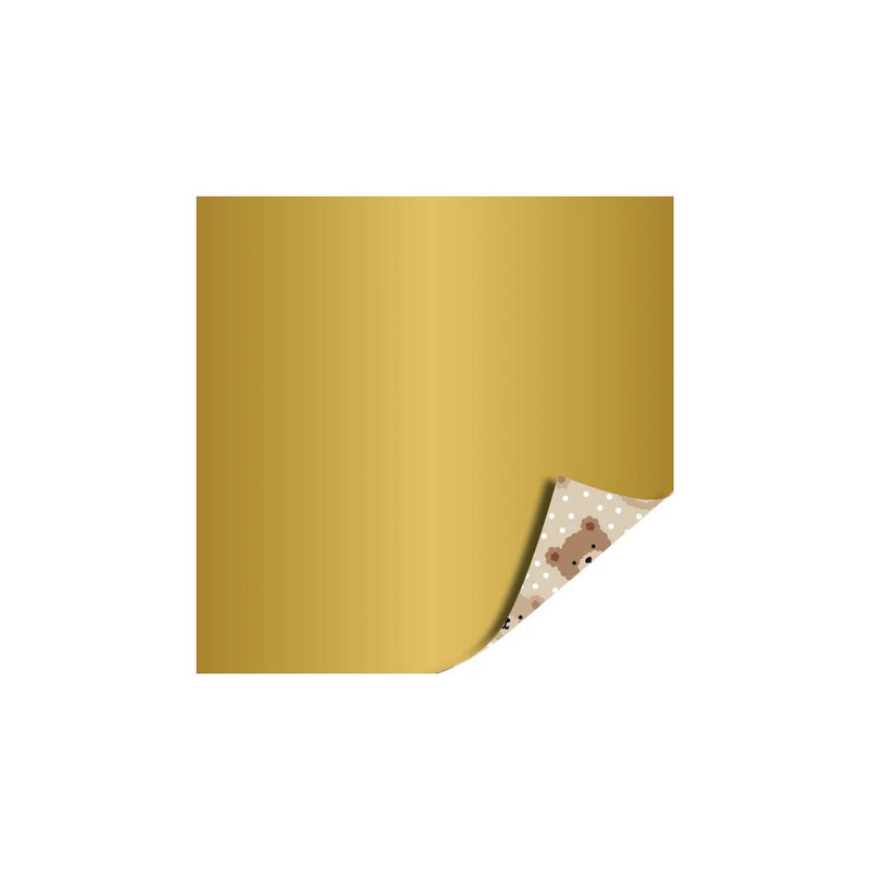 Chargez l'image dans la visionneuse de la galerie, Kassaplan coated cadeaupapier dubbelzijdig 50cm 100m little bear beige goud
