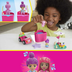 Mega bloks mega barbie color reveal cabrio bouwspeelgoed