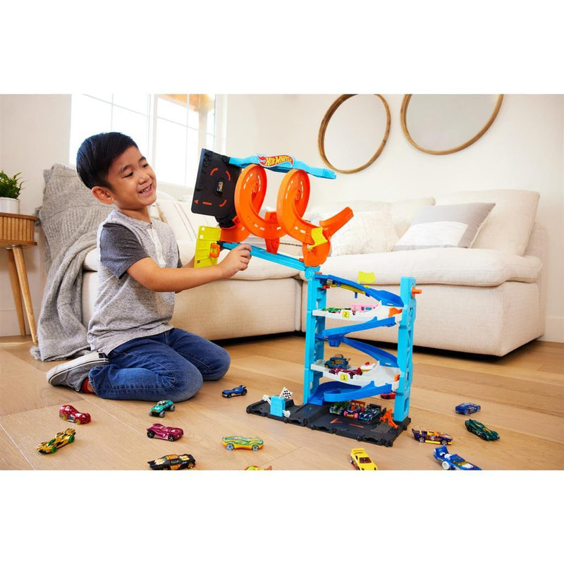 Load image into Gallery viewer, Mattel hot wheels city transforming race tower
