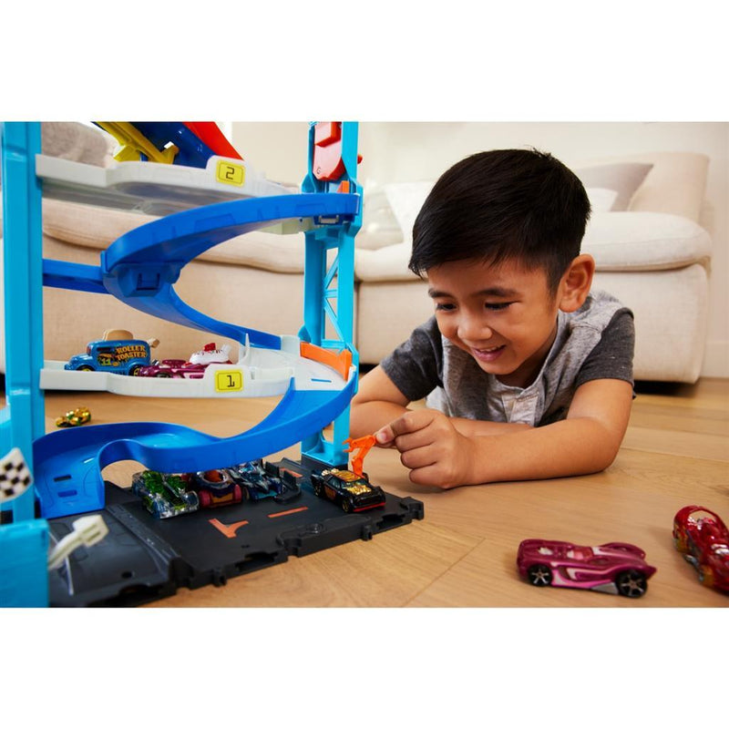 Load image into Gallery viewer, Mattel hot wheels city transforming race tower
