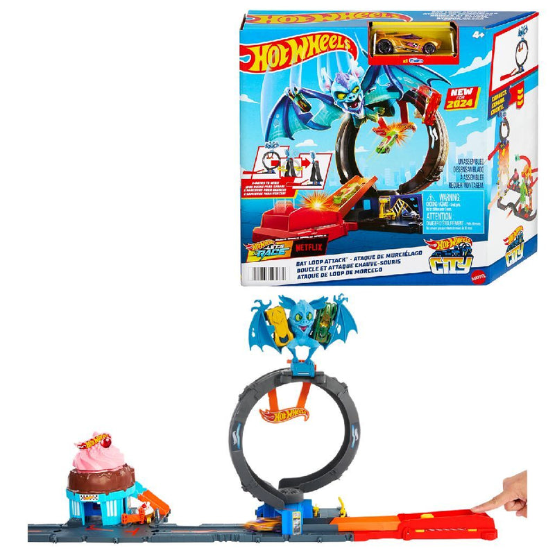 Load image into Gallery viewer, Hot Wheels Vleermuisaanval Looping Speelset
