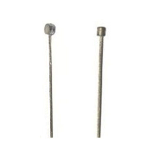 Load image into Gallery viewer, Elvedes schakel binnenkabel 2250 mm 1 x 19 draads verzinkt ø1,25 met n-nippel ø4×4 + tø5×3 (per stuk) - zilver
