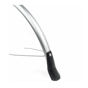 Eurofender Snello achterspatbord 28 51mm breed, kleur: zilver kunststof