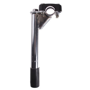 Hzb bmx stuurpen 21.1 mm vast 21.1 185 40 mm zwart zilver