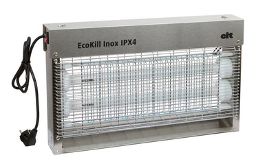 Ecokill producten elektr vliegenkast inox ipx4 2 x 15w