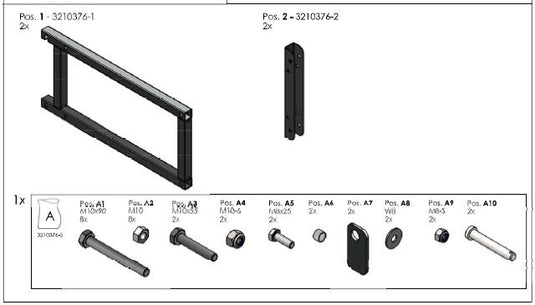 Wandbevestigingsset voor hooibox
