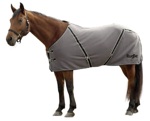 Producten paarden fleecedeken rugbe antracietzwart 145195 cm