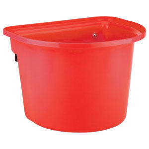 Producten voerbak met ophanghaken halfrond rood 12l