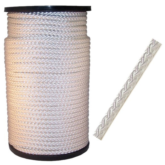 Producten nylon touw wit gevlochten 6mm 200m