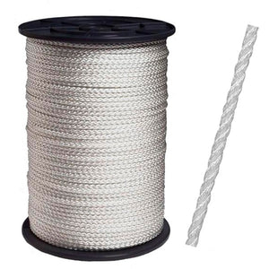 Producten nylon touw wit geslagen 8mm 220m
