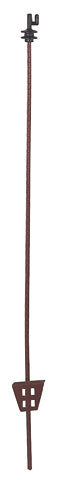 Ako producten rantsoenpaal staal ovaal plus koordisolator 107cm 10 st