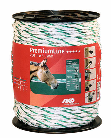 Ako producten premiumline schrikkoord witgroen 65mm 200m