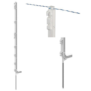 Ako producten premium kunststof paal wit 107cm 5 stuks
