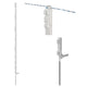 Ako producten premium kunststof paal wit 147cm 5 stuks