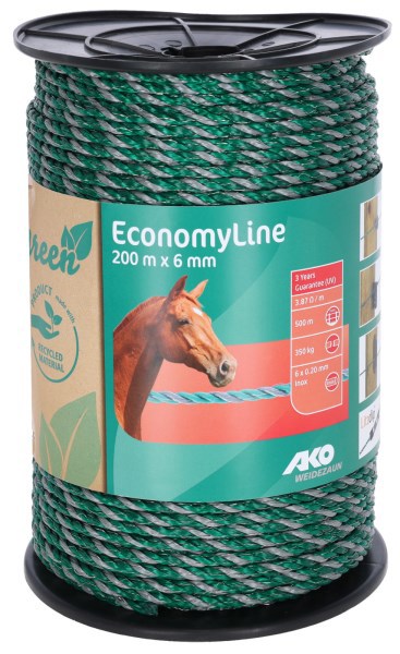 Ako producten koord economyline 200m 6mm groen grijs 6x0 2mm recy