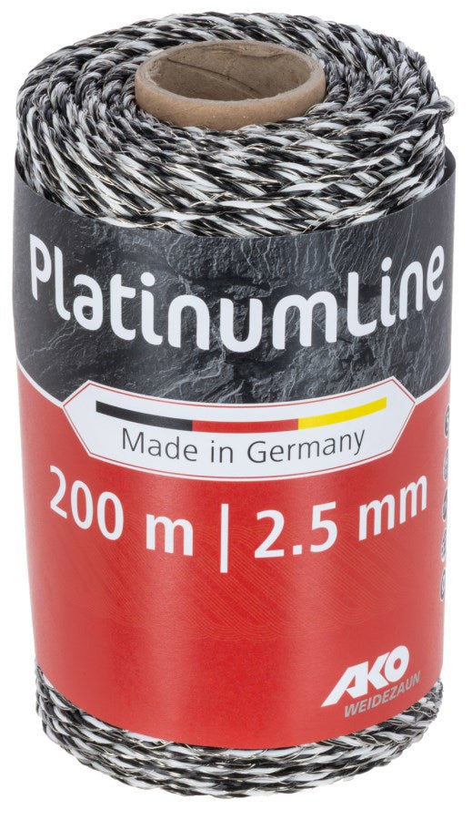 Ako producten platinumline afrasteringskoord 2 5mm 200m witzwart