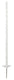 Ako producten classic kunststof paal wit 105cm 5 stuks dubbele voet