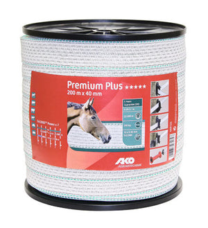 Ako producten premium plus schriklint wit groen 4cm 200m