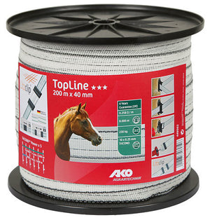 Ako producten topline schriklint wit zwart 4cm 200m