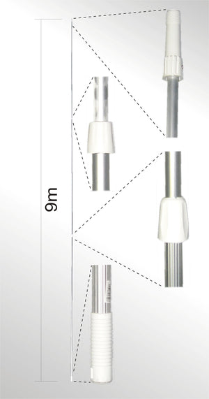 Mm eurotool producten telescoopsteel aluminium 3 x 3 00m 9m