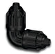 Producten knie 90 pp 16 mm quick joint 6bar zwart vbevloeiingsslang