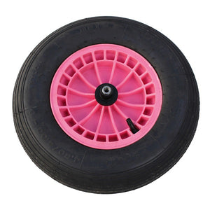 Fort producten wiel 4 80 4 00x8 2ply band kunststof velg roze as 13cm