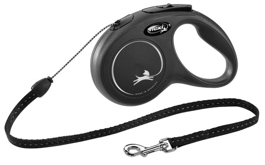 Flexi producten rollijn new classic koord zwart s5 meter tot 12kg