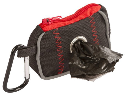 Abi poepzak dispenser zwartrood nylon