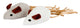 Producten muis grijswit 7cm 2 stuks