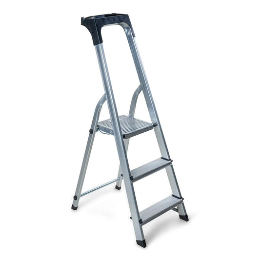 Z1 wicotex huishoudtrap 3-treeds alu (2+bordes) tot 150kg, met houder