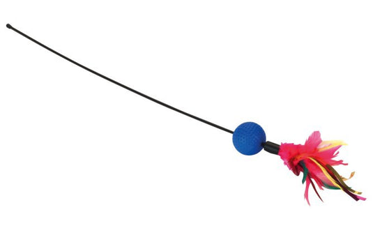 Veren plumeau 51cm met rammelaar