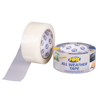 Hpx producten all weather tape transparant 48mm x 25m
