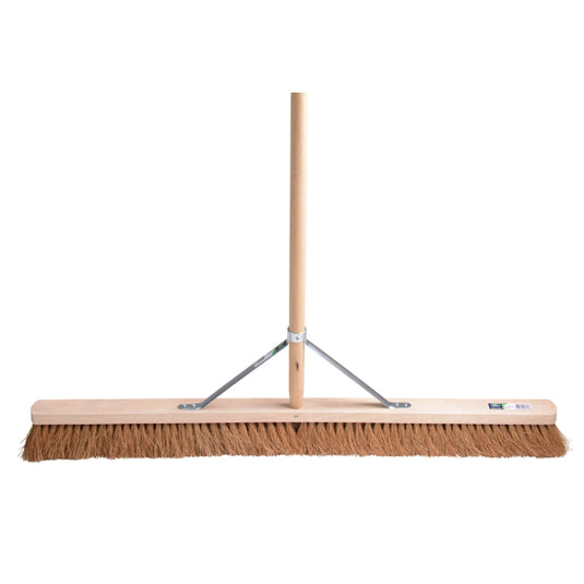 Mm eurotool producten kamer zaalveger fsc 100cm hout cocos mm met steel 160cm