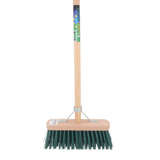 Mm eurotool producten bezem fsc 29cm kunstvezel groen mm met steel 140cm